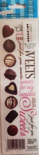 Royal Langnickel - rub on transfers - chocolate sweetie