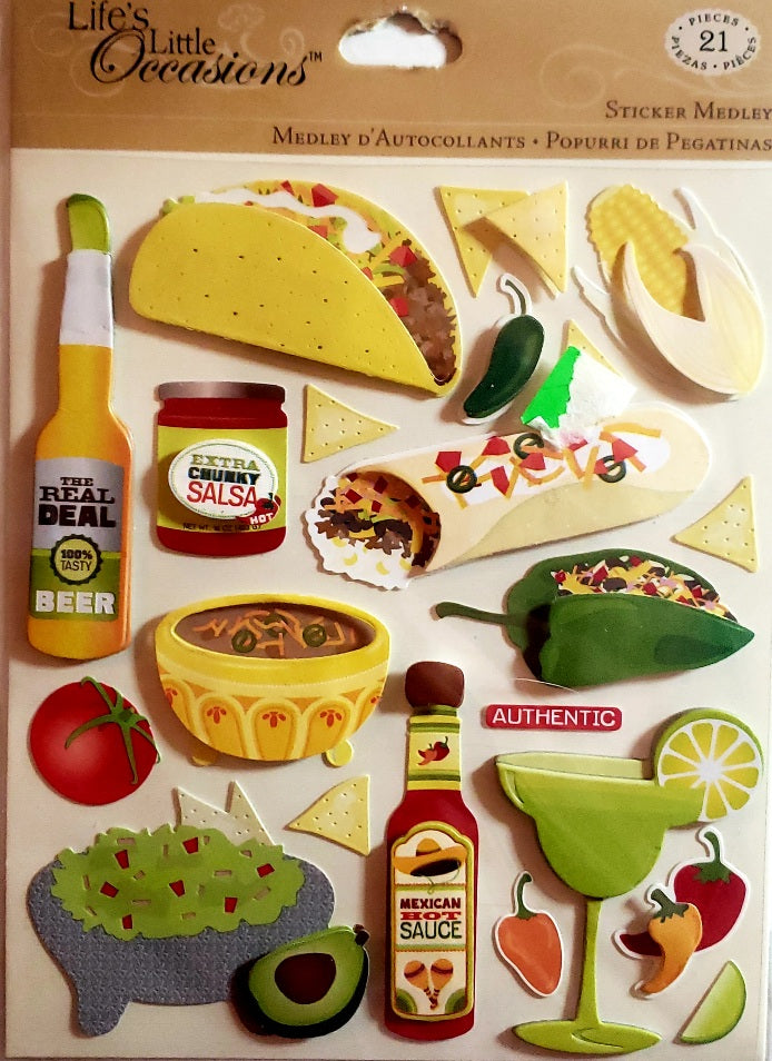 K and company - dimensional stickers - lifes little occasions- Mexican