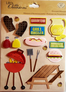 K and company - dimensional stickers - lifes little occasions- BBQ
