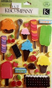 K and company - dimensional stickers - citronella ice cream grand adhesions