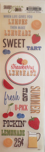 Shabby green door - rub ons - lemonade stand