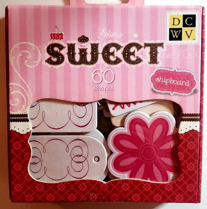 Die cuts with a view DCWV - the sweet shop chipboard shapes embellishments
