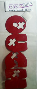 Eez cuts  - laser cut title   - ouch word red