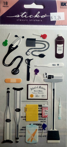 Sticko -  flat sticker sheet -  doctor