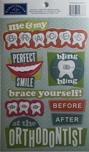 Karen Foster - cardstock stickers sheet - orthodontist