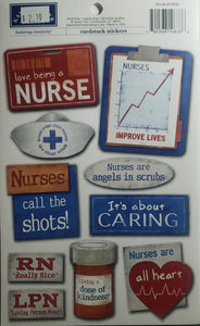 Karen Foster - cardstock stickers sheet - nurse