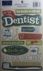 Karen Foster - cardstock stickers sheet - at the dentist