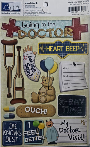 Karen Foster - cardstock stickers sheet - my doctor visit