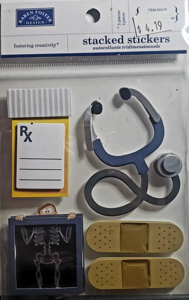 Karen Foster - stacked stickers sheet - doctor visit