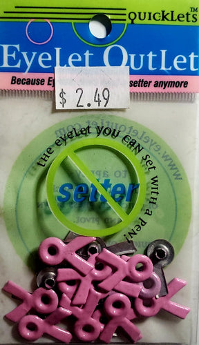 Eyelet outlet - eyelets - pink awareness ribbon breast cancer
