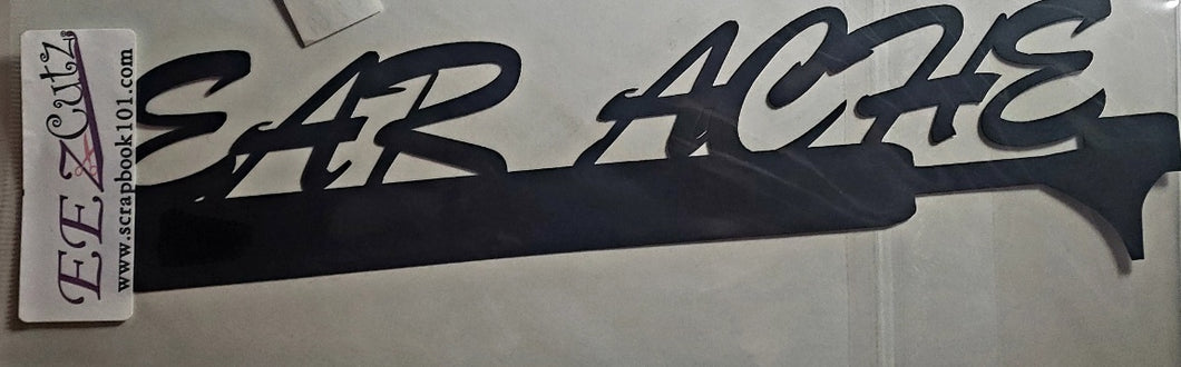 Eez cuts  - laser cut title   - ear ache title black
