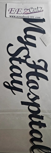 Eez cuts  - laser cut title   - my hospital stay title black
