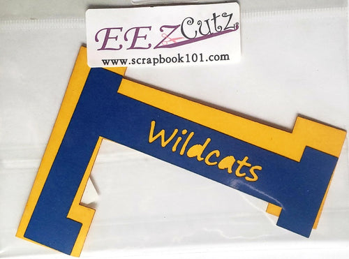 EEz cuts  - laser cut custom school  - L wildcats - Lowell