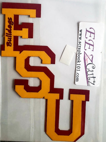 EEz cuts  - laser cut custom school  - FSU bulldogs - Ferris state university