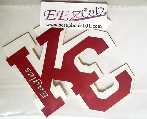 EEz cuts  - laser cut custom school  - KC eagles Kent City