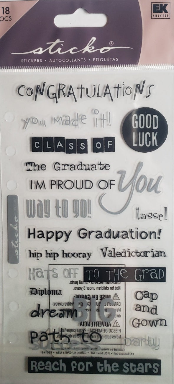 Sticko  - flat sticker sheets - the graduate