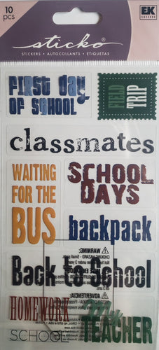 Sticko  - flat sticker sheets -  school words