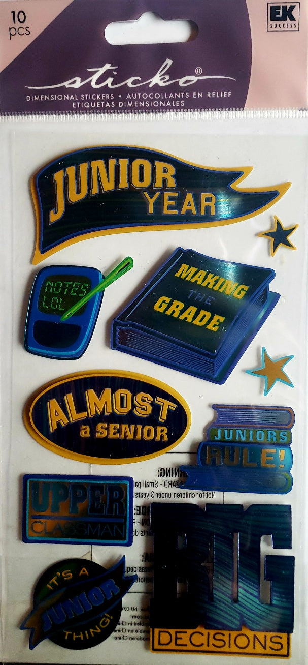 Sticko  - dimensional sticker sheets - junior year