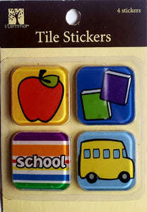 Stemma tile stickers package -  school