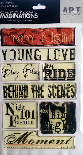 Creative Imaginations - epoxy sticker - Art warehouse Prom night