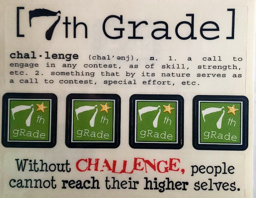 Srm press  - say it with stickers sheet - seventh 7th - grade school