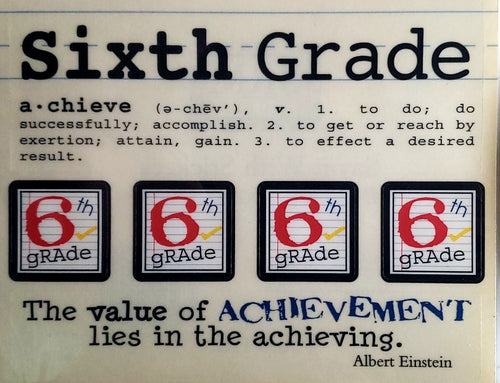 Srm press  - say it with stickers sheet - sixth 6th - grade school