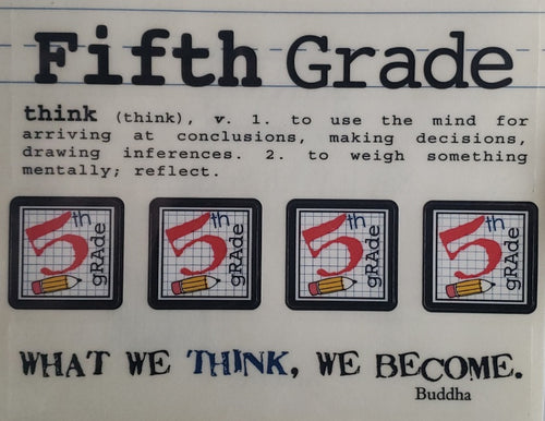 Srm press  - say it with stickers sheet - fifth 5th - grade school