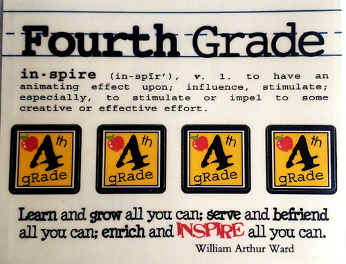 Srm press  - say it with stickers sheet - fourth 4th - grade school