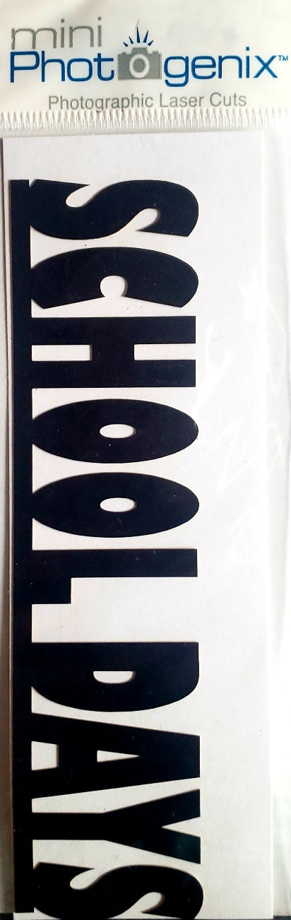 Scrapbook studios - Scrapbook 101 -  cardstock laser cut - school days title