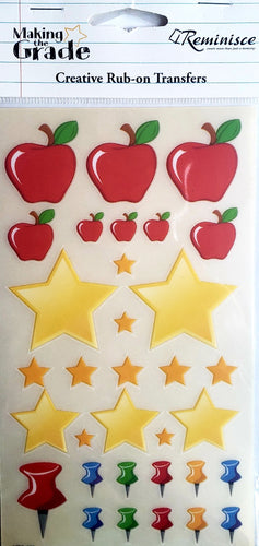 Reminisce -  rub ons sheet -  Making the grade icons