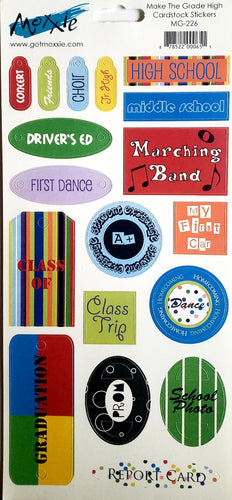 Moxxie - cardstock stickers - make the grade high school