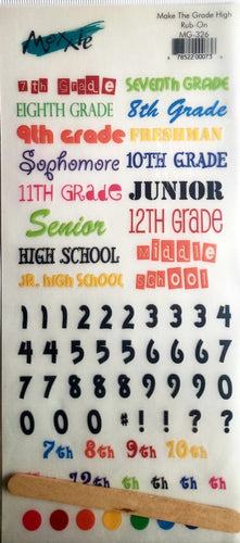 Moxxie - rub ons title - make the grade high school