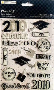The paper company TPC - class act dimensional stickers - 2010 graduation