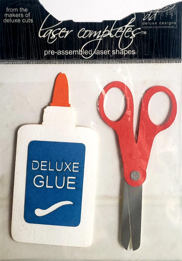 Delux cuts designs  - layered laser cut  completes -.glue and scissors