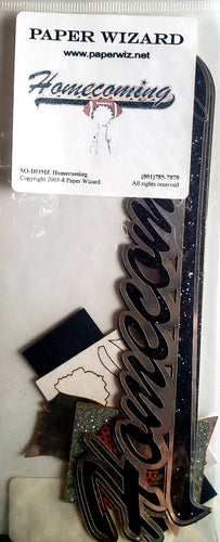 Paper wizard  - layered laser cut border  - homecoming glitter  / metallic