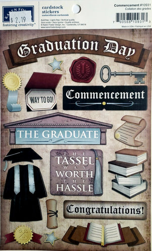 Karen Foster - cardstock sticker sheet - commencement graduation