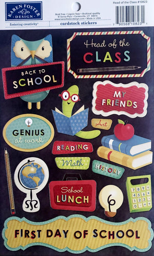 Karen Foster - cardstock sticker sheet - head of the class