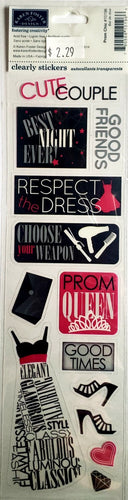 Karen Foster - clearly sticker - prom chic
