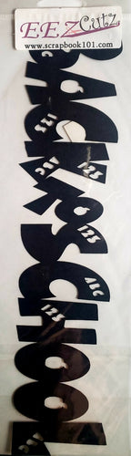 EEz cuts  - laser cut border title  - back to school black