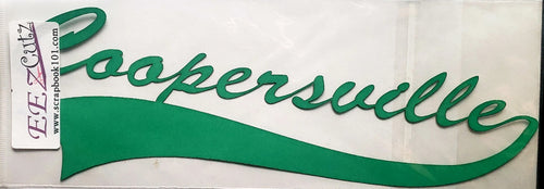 EEz cuts  - laser cut custom school title  - coopersville broncos