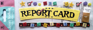 Jolee's Boutique Dimensional Sticker - Title Waves - report card