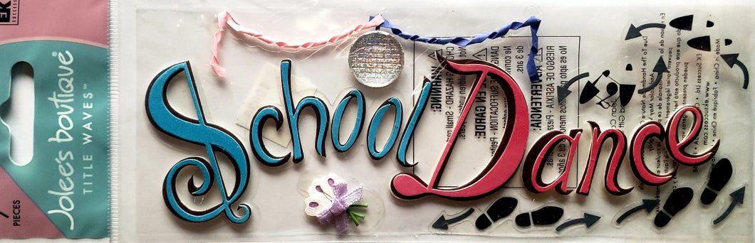 Jolee's Boutique Dimensional Sticker - Title Waves - school dance