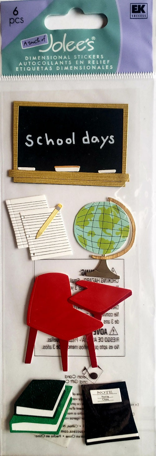 Jolee's Boutique Dimensional Sticker - classroom - medium a touch of pack