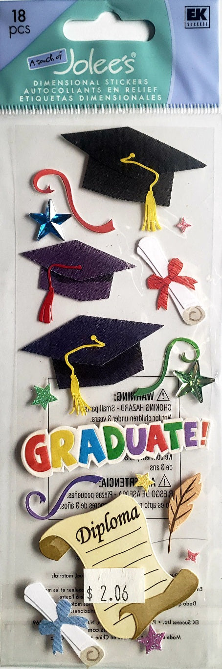 Jolee's Boutique Dimensional Sticker - graduation - large pack
