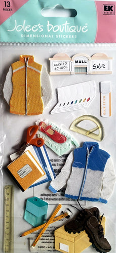 Jolee's Boutique Dimensional Sticker - school shopping - large pack