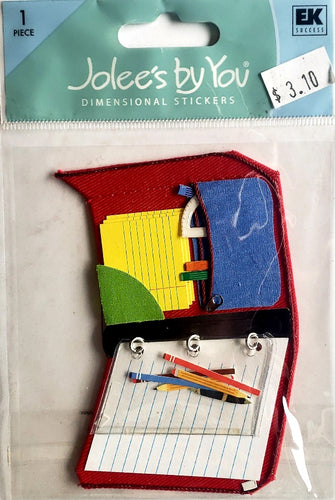 Jolee's Boutique Dimensional Sticker - 3 ring binder - medium pack