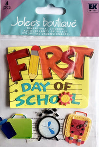 Jolee's Boutique Dimensional Sticker - 1st day of school first words - medium pack