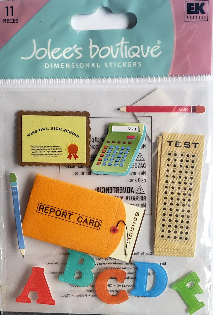 Jolee's Boutique Dimensional Sticker - report card - medium pack