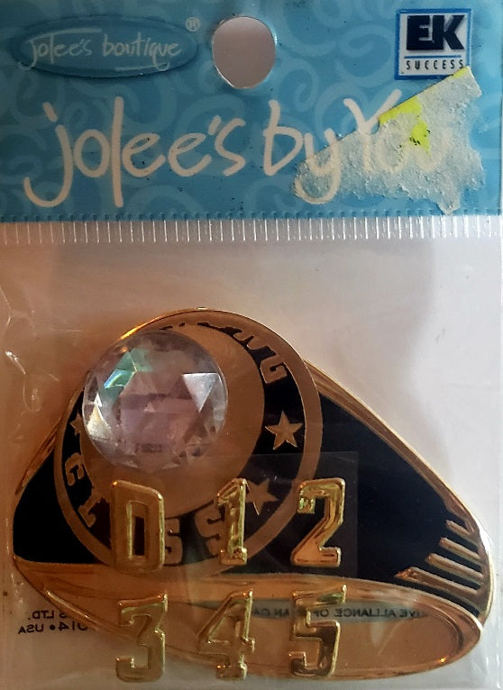 Jolee's Boutique Dimensional Sticker - class ring with numbers - x small pack