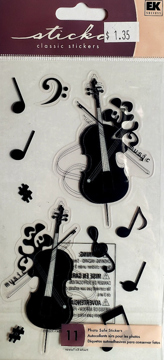 Sticko  - flat sticker sheets - silhouette cello
